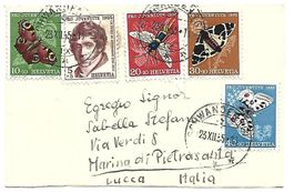 Brief 23.XII.55 mit Serie Pro Juventute 1955