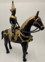 Exquisite Asiatische Bronze Reiterstatue