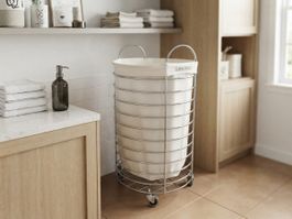 Balton Chrom Gitter Laundry Basket Wäschekorb m. Wäschesack