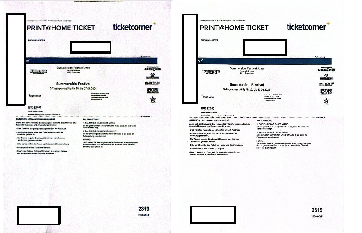 Biglietti: Summersidefestival 2026 3-Tagespass 2 Tickets – Nuovo (secondo la descrizione) da Wetzikon ZH venduto da sim_9fvj