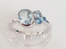 925 Silberring  mit schmucksteinen Gr. 18 mm
