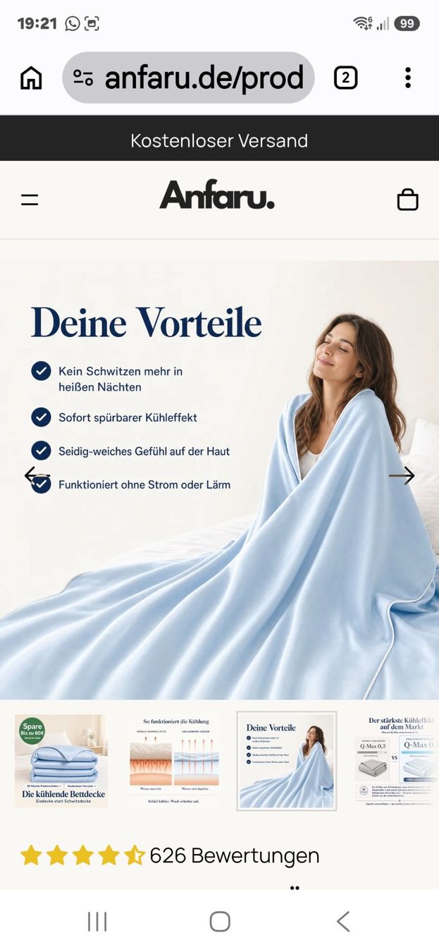 Coperte: Sommerdecke Neu,  kühlend, grau – Nuovo e nell'imballaggio originale da Volketswil venduto da Corvette06 7