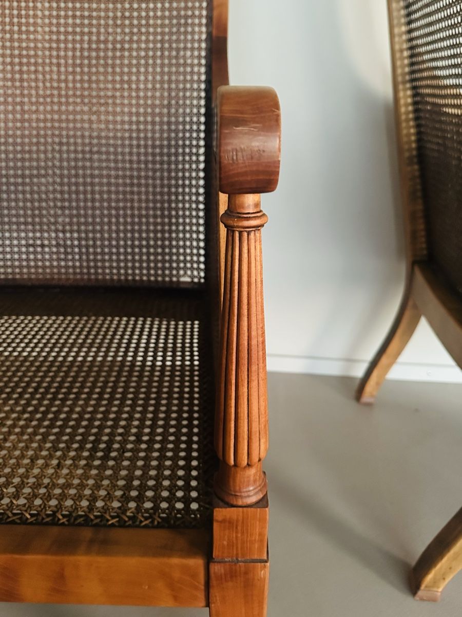 Poltrone: Zwei antike Sessel, Vintage, Kolonial, Geflecht – Usato da Dagmersellen venduto da Kimchen2012 4