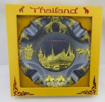Aschenbecher Thailand Souvenir verziert mit Elefanten - Neu