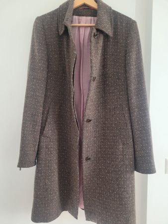 Manteau en laine, motif à pois, occasion