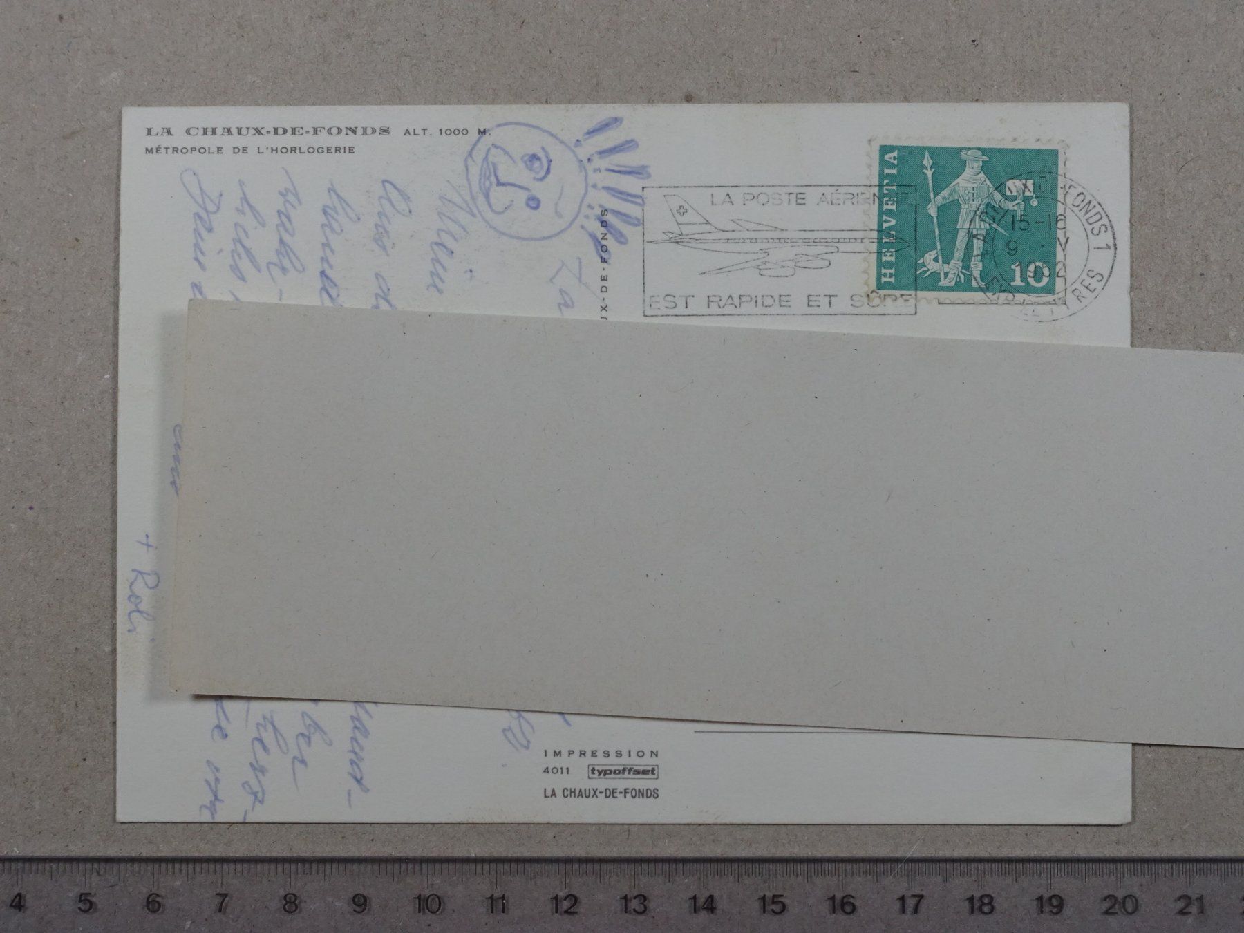 Ansichtskarten: La Chaux-de-Fonds, 1962 – Gebraucht aus Lenzburg von fh1 1