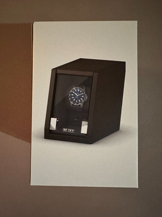 Uhrenbeweger Boxy Castle 1 Walnuss LED von Beco | Kaufen auf Ricardo