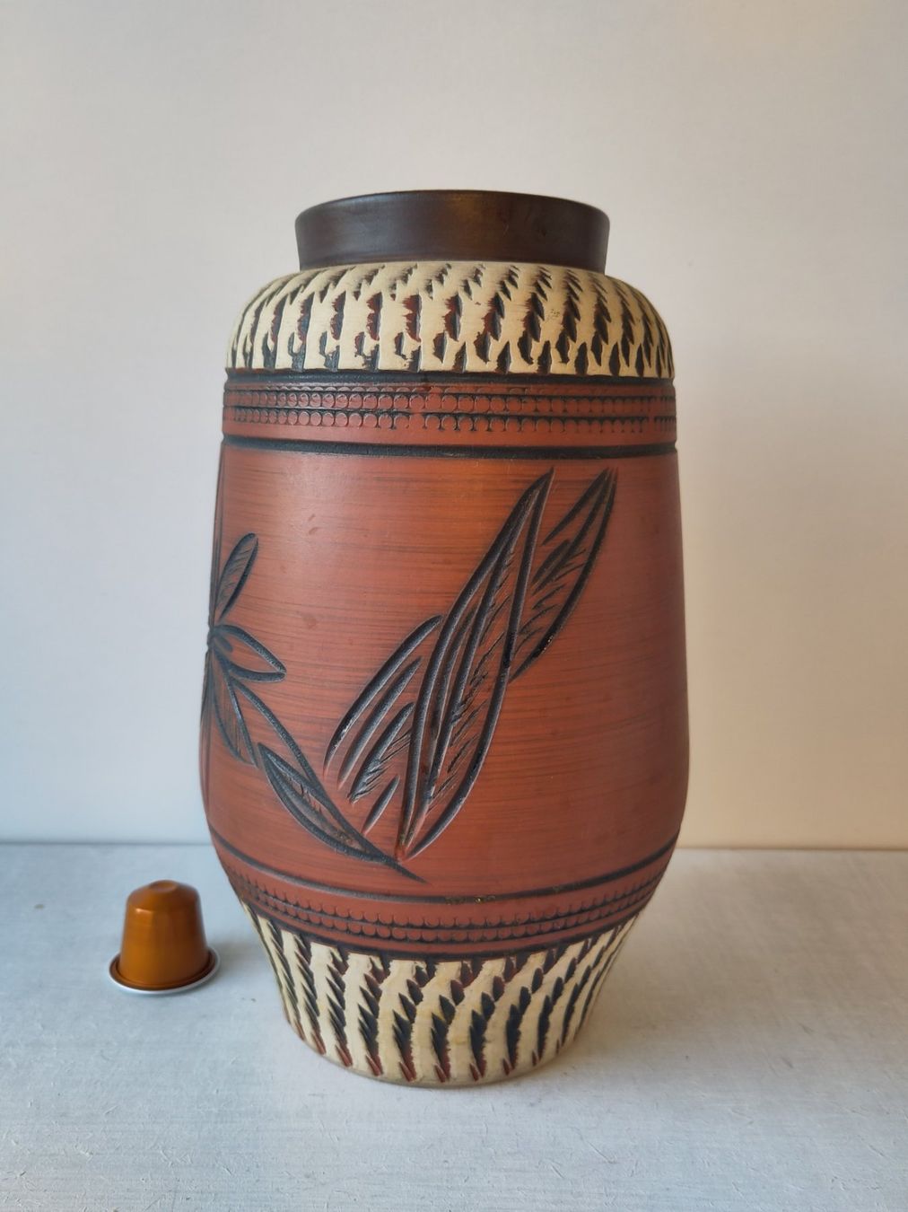 Vasi & Recipienti: Vintage DECORA Keramik Vase Sgrafitto Muster – Usato da Pfäffikon ZH venduto da rabali 1