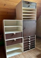 Palaset Vintage Würfelsystem 1970er, 7 Module, Braun/Creme
