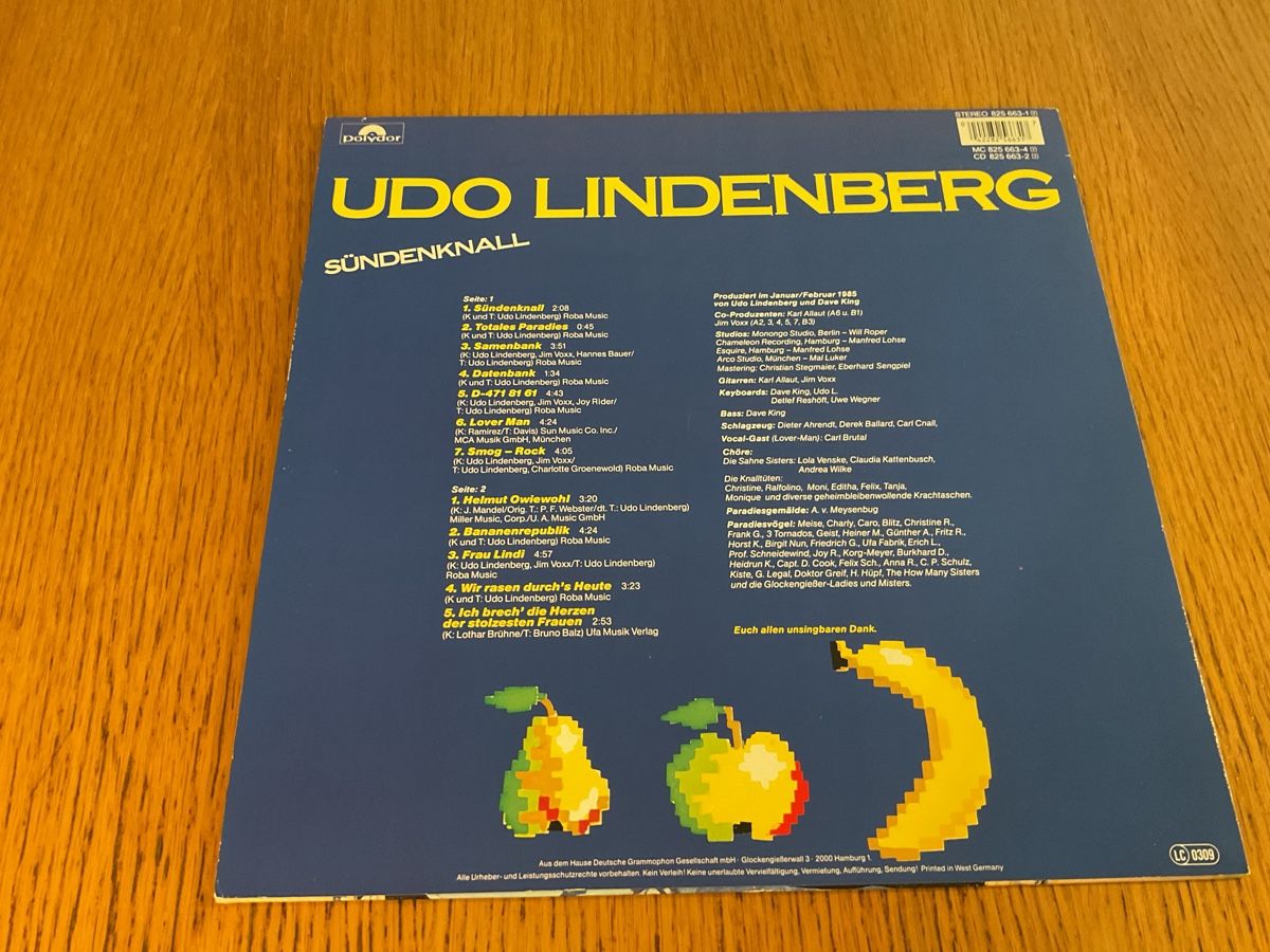 Dischi in vinile: Udo Lindenberg Sündenknall LP Polydor – Usato da Steinach venduto da Quarkie 1