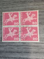 Schweiz Briefmarke 20 Rappen Viererblock Top Zustand!