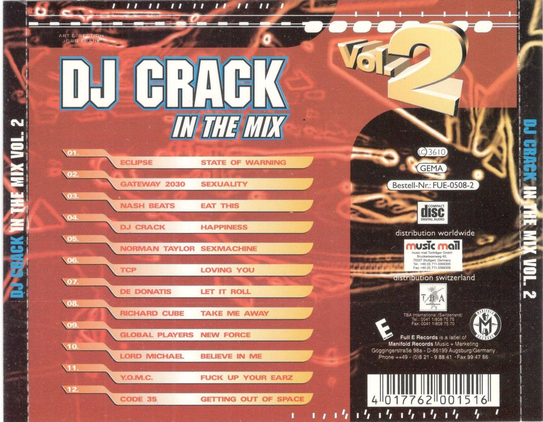 CD: DJ Crack CD In The Mix Vol. 2 – Usato da St. Margarethen TG venduto da Smiley-Face 1