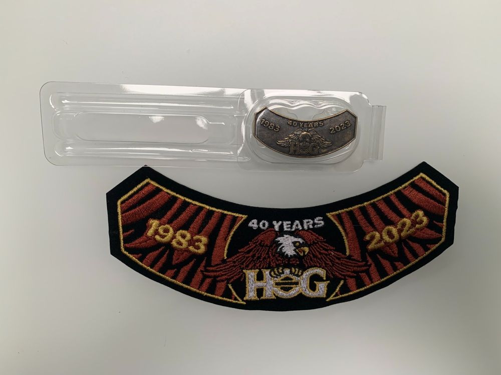 Harley Davidson Pin & Patch 2023 40 Years HOG NEU Kaufen auf Ricardo