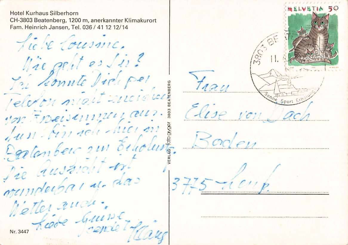 Cartoline postali: GRUSS vom SILBERHORN - alte BERNER Ansichtskarte – Usato da Winterthur venduto da SchatzchischtliWinti 1