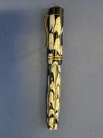 Füller Mont-Dore schwarz-weiss marmoriert 14kt Goldfeder