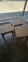 3x Holzhocker