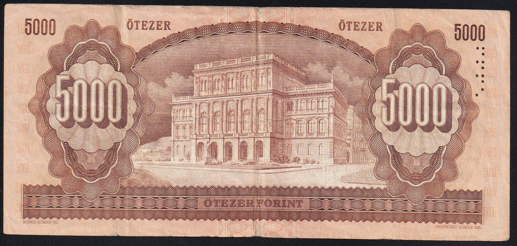 Banconote: Ungarn 5000 Forint 1993 – Usato da Brugg AG venduto da banknoten_muesli 1