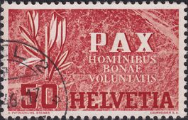 1945, PAX Nr.267 (Olivenzweig) Luxusstück von BASEL, 25.-+