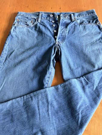 Levi’s 501 Original Fit Jeans W33 L34 – Blau – Button Fly – 