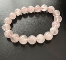 Rosenquarz Armband 10 mm Kugeln