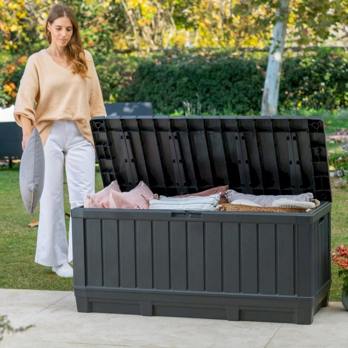 Keter Auflagenboxen: Keter Kentwood 350L Terrassenbox graphit – Neu und originalverpackt aus Bottighofen von zaap 3