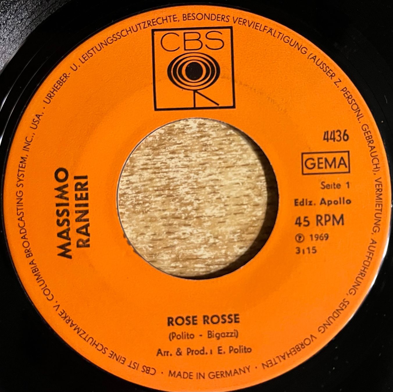 Schallplatten: MASSIMO RANIERI - ROSE ROSSE – Gebraucht aus Bussigny von vinyl-pas-cher 2
