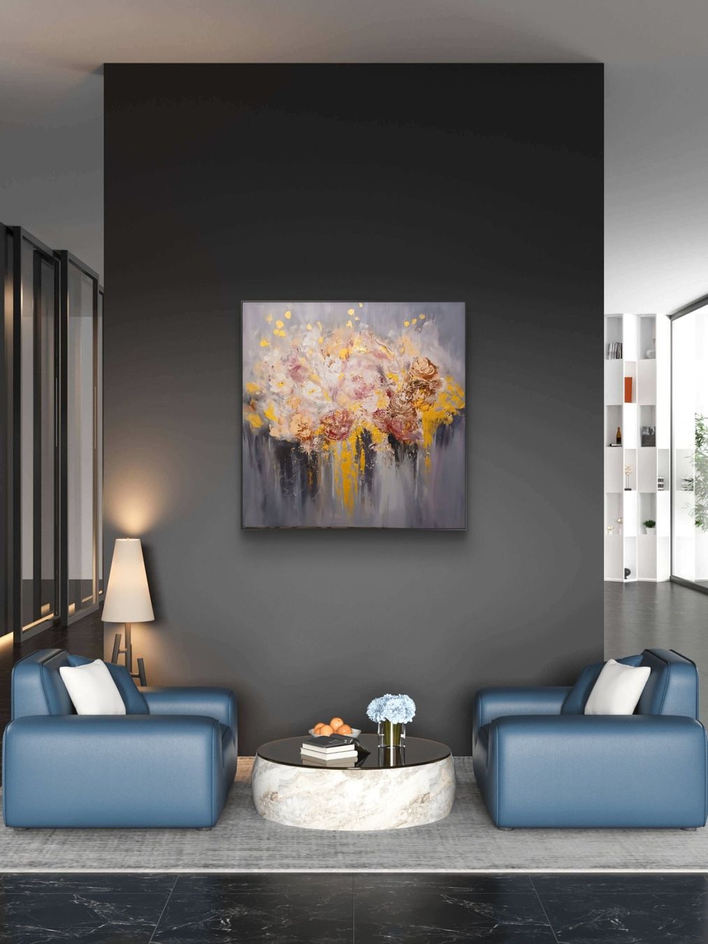 Gemälde: Abstraktes Gemälde Struktur auf Leinwand 70x70 cm – Neu und originalverpackt aus Beinwil am See von Superchance 4