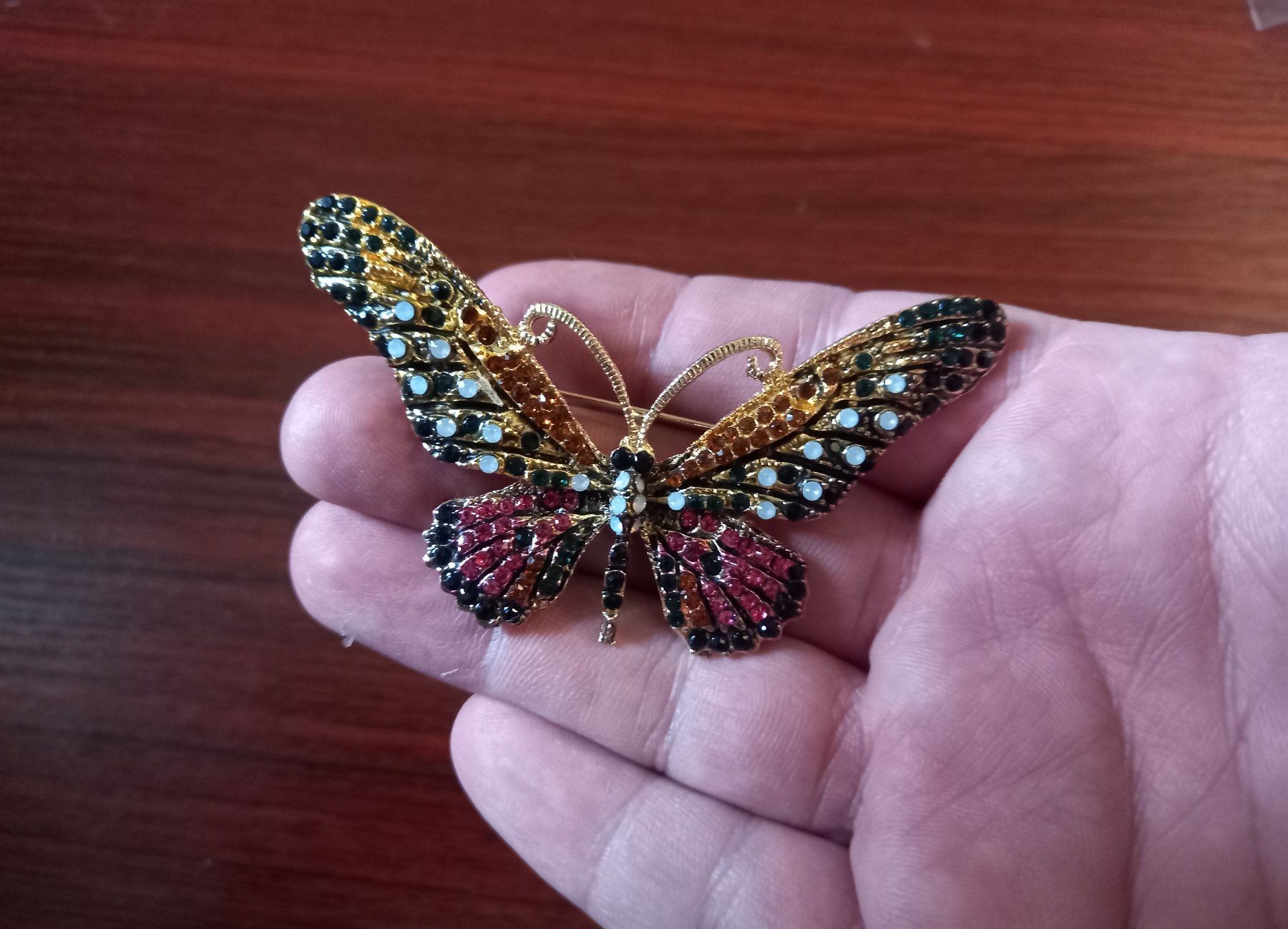 Spille & Fermagli: 5x Brosche Schmetterling - Broche papillon Strass – Nuovo e nell'imballaggio originale da Bussigny venduto da NATURALO 3