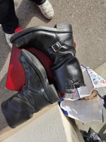 Geile Motorradstiefel Leder schwarz  44