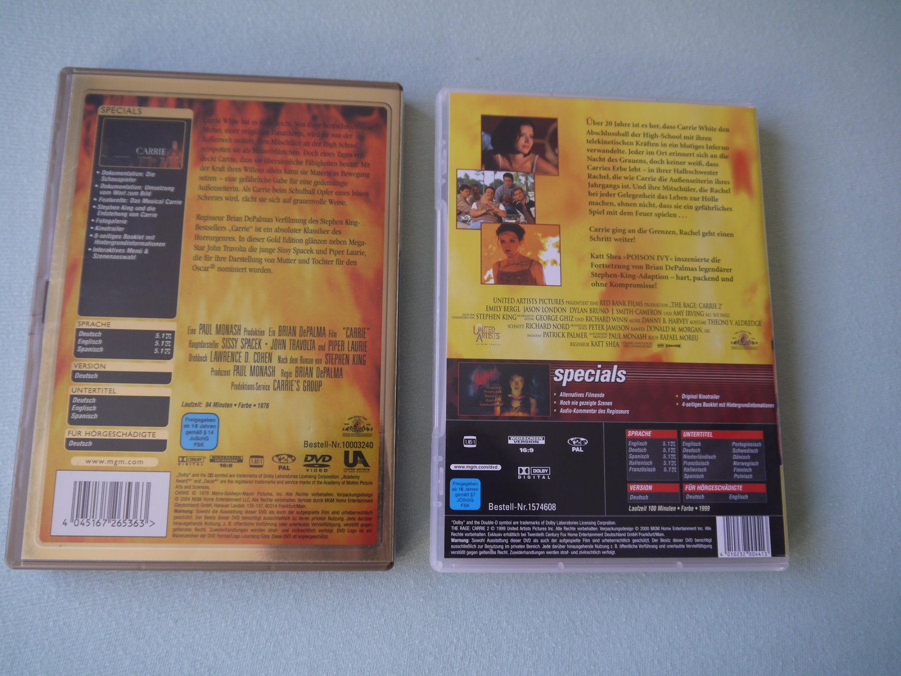 Tutti i DVDs: Stephen King - CRRIE + CARRIE 2 – Usato da Hagendorn venduto da Blaf 1