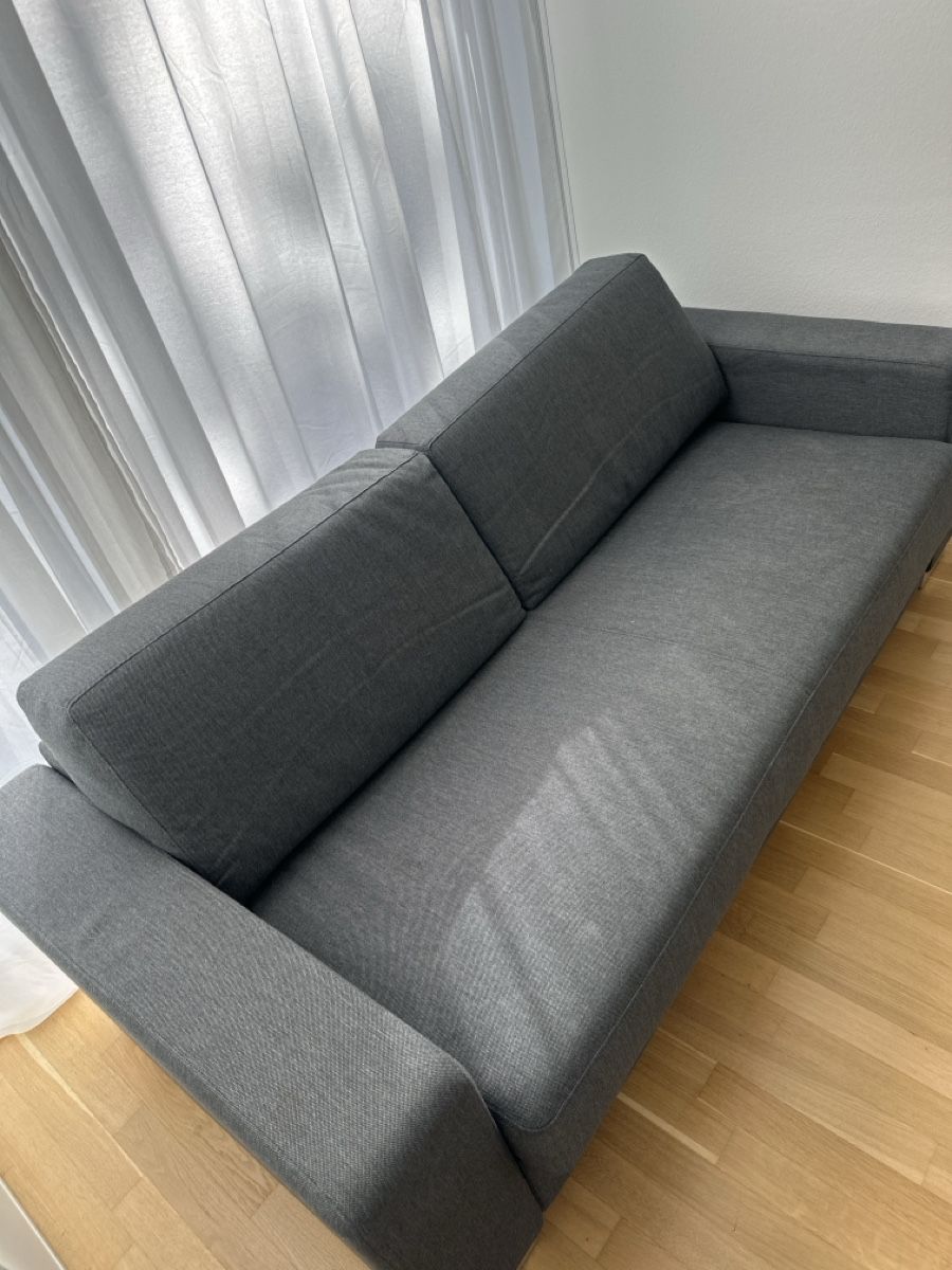 Divani: Sofa bed grey fabric, very good condition – Usato da Allschwil venduto da MB4123 2