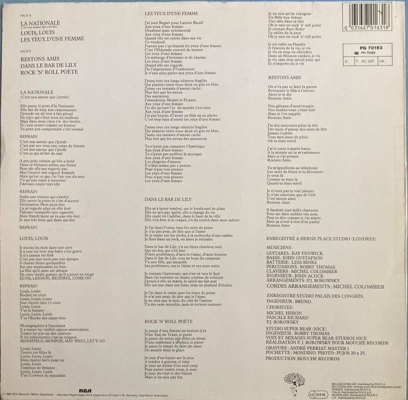Schallplatten: DICK RIVERS - ROCK 'N' ROLL POÈTE – Gebraucht aus Poliez-Pittet von Newtown-Records 1