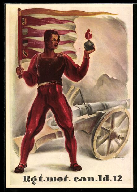 Foto, Lettere & Cartoline: Schweizer Regiment mot. can. ld. 12, Kan – Usato da Berlin venduto da bartko-reher