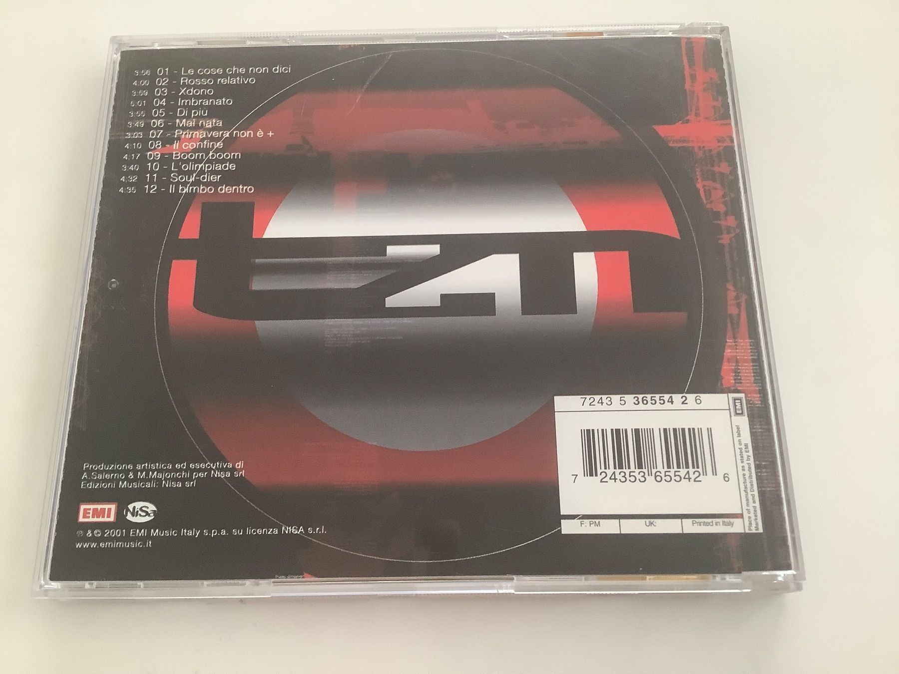 CD: Tiziano Ferro / rosso relative / 2001 – Usato da Dübendorf venduto da Shreck 1