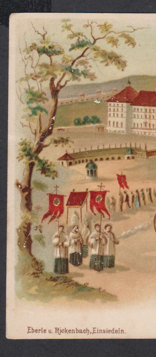 Cartoline postali: Einsiedeln    _    alte Ansichtskarte Litho von 1904 – Usato da Vitznau venduto da Ropaku 1