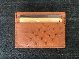 Orig. LFTG Straussenleder Kartenhalter