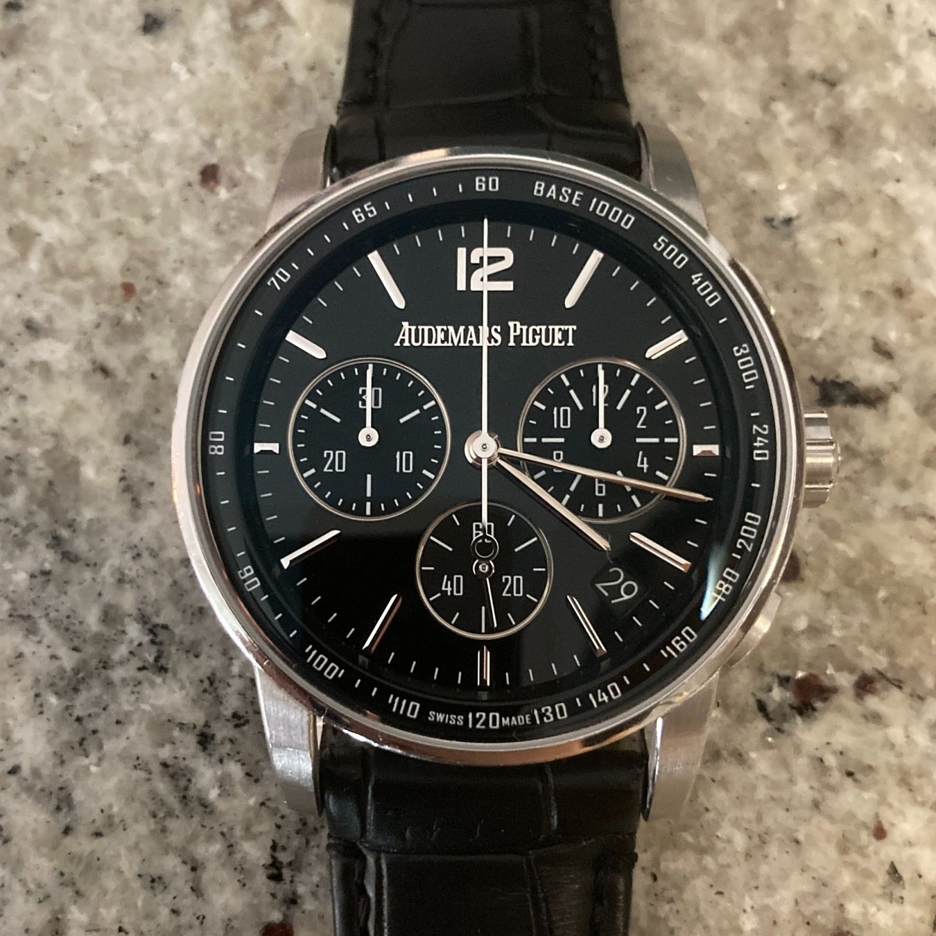 Audemars Piguet Orologi: Audermars Piguet Code 11.59 Chrono - Black Dial - White Gold – Usato da Genève venduto da arisol