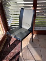 6 chaises modernes en cuir gris Linda - État impeccable!
