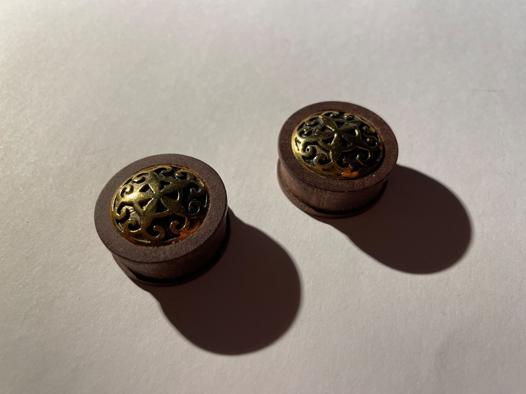 Orecchini pendenti & Orecchini a lobo: Holz Plugs Gold 26mm – Usato da Winterthur venduto da Siebeschloefer