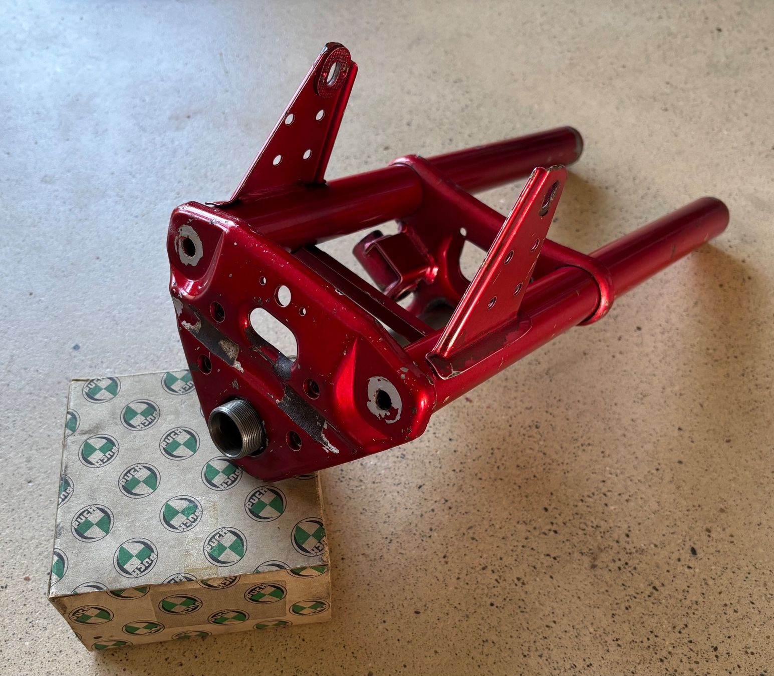 Puch Mofas: Originale Puch Maxi Gabelbrücke mit Gabelplatte – Gebraucht aus Gerlafingen von alpenbrevet 1