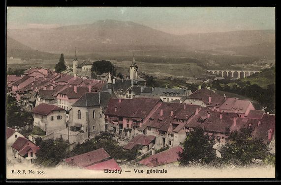 Cartes postales: AK Boudry, Vue générale – D'occasion à Berlin par bartko-reher