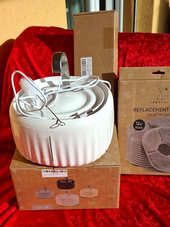 Teiche & Zierbrunnen: PrettyPaw Katzenbrunnen,mit Vorrats Filter Original Verpackt – Gebraucht aus Eiken von jej_89h8 2