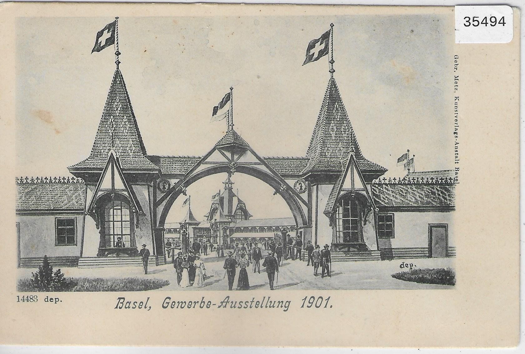 Cartoline postali: Basel - Gewerbe-Ausstellung 1901 – Usato da Ettingen venduto da Kartenplanet