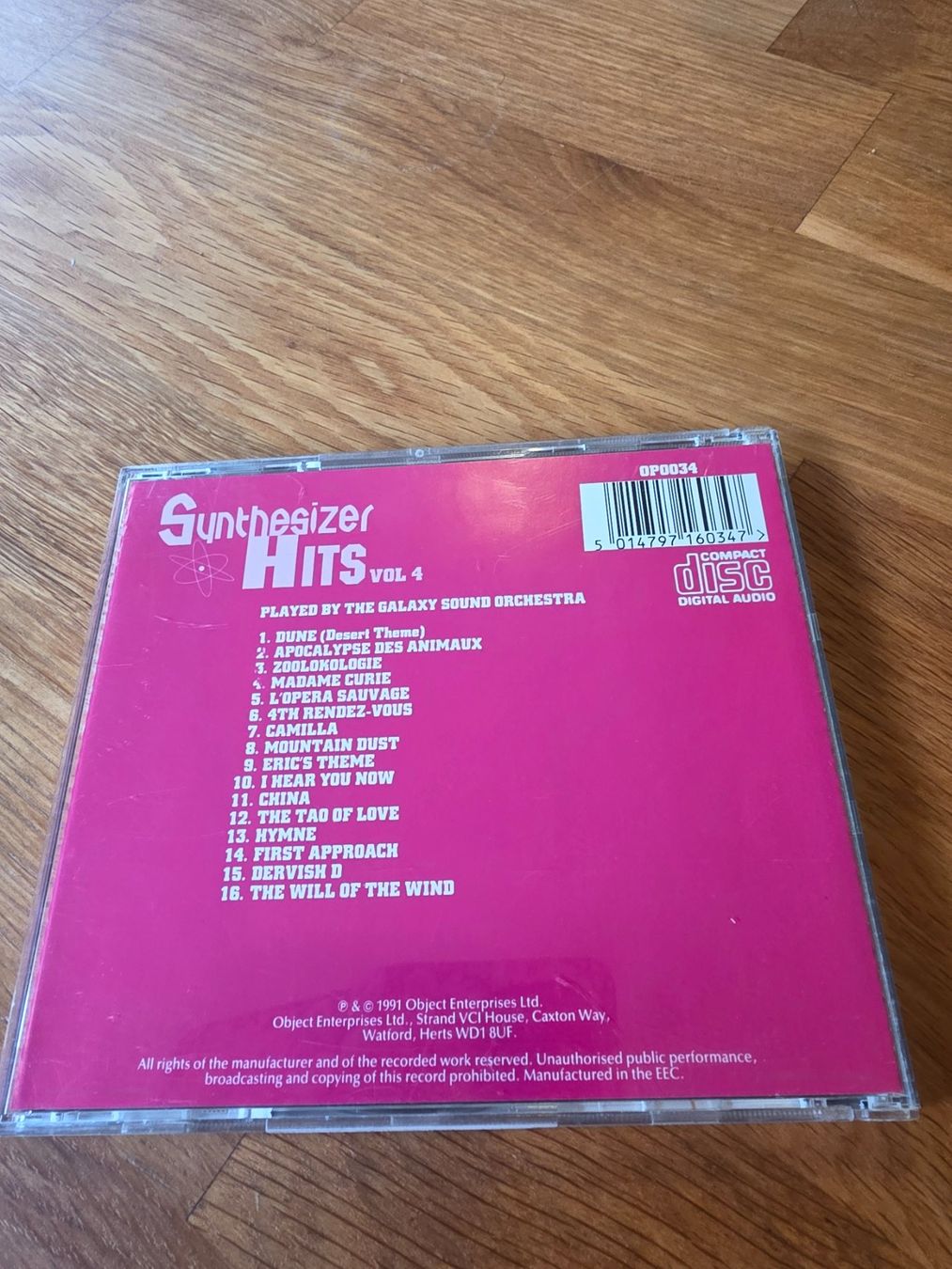 CD: CD Synthesizer Hits volume 4 – Nuovo (secondo la descrizione) da Cudrefin venduto da sebou05 2