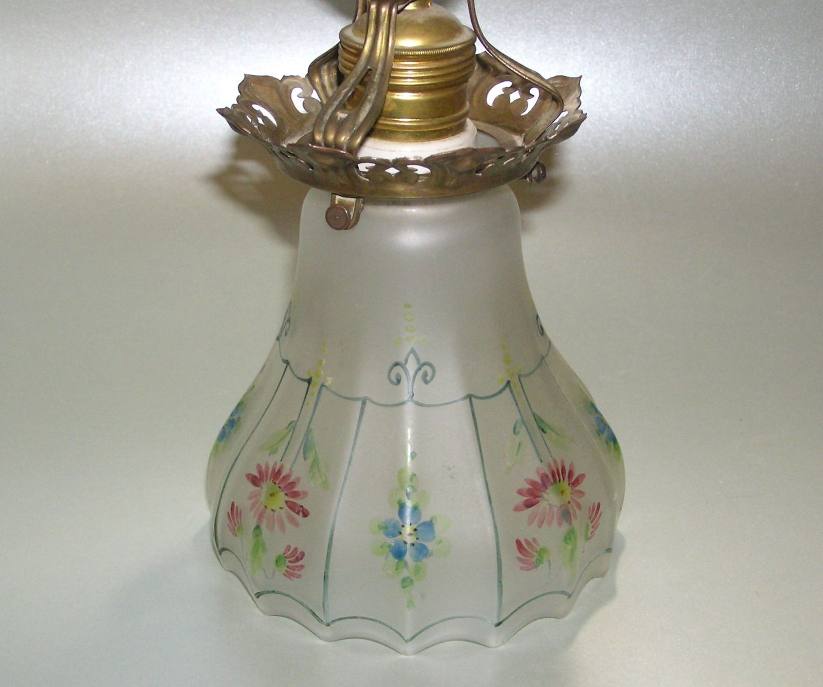 Lampadari & plafoniere: ALTE DECKENLAMPE DECKENLEUCHTE SCHIRM HANDBEMALT – Usato da Grenchen venduto da Antique-hunter 2