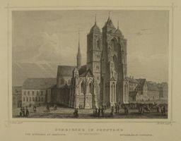 KONSTANZ DOMKIRCHE, BADEN-WÜRTTEMBERG, STAHLSTICH