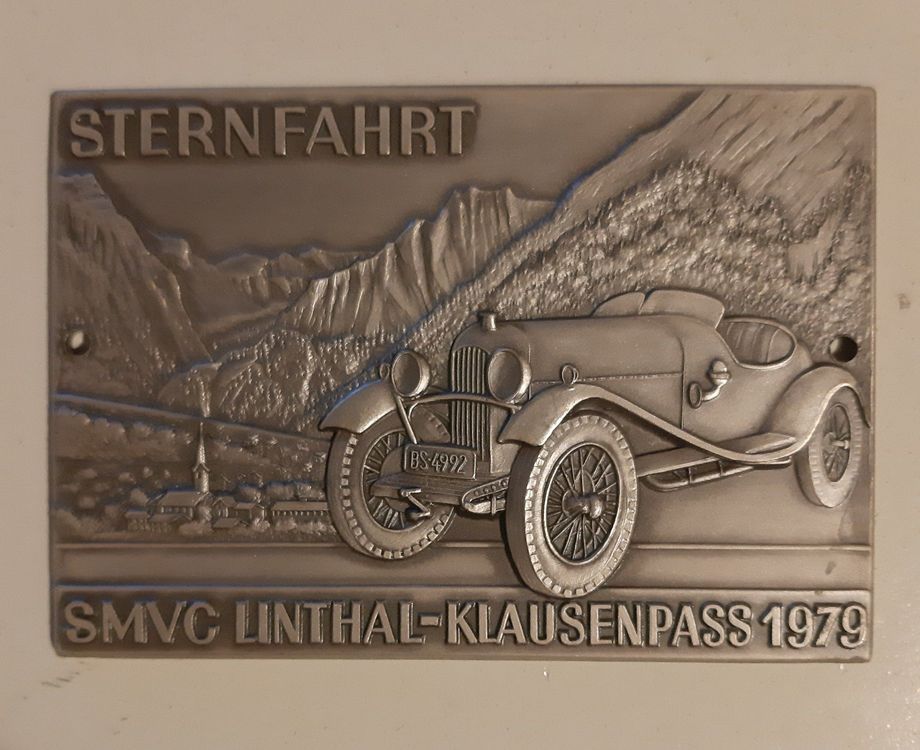 Plakette Klausen 1979 Sternfahrt SMVC Medaille Klausenrennen (Gebraucht ...