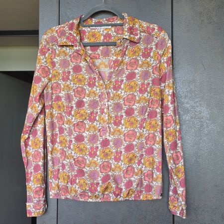🐸 NILE BLUSE S BLUMENMUSTER BAUMWOLLE