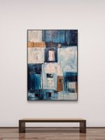 Abstraktes XXL Bild 100x140cm mit Rahmen