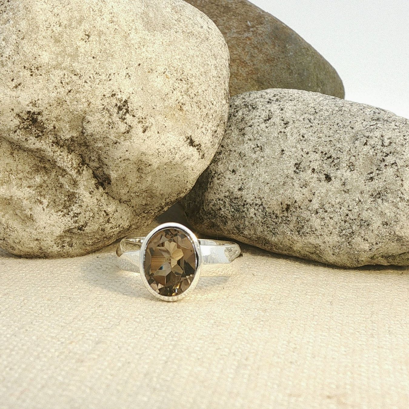 Olga Ribler Anelli: Rauchquarz Ring - Sterling Silber 925 - Grösse 54 – Nuovo (secondo la descrizione) da Luzern venduto da Schmuckoutlet